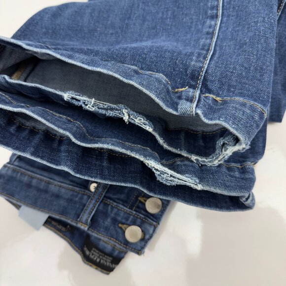 BANANA REPUBLIC Premium Denim Blue Wide-Leg Button fly Medium Wash Jeans sz 27 L - Picture 8 of 8